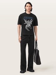 AllSaints Black Vanguard Short Sleeve Crew Neck T-Shirt - Image 5 of 6