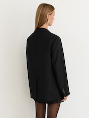 블랙 - Reiss Sandor 스트레치 트윌 릴랙스드 싱글 브레스트 블레이저 - 9의 이미지 8