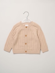 내추럴 - Rock-A-Bye Baby Boutique Chunky Knitted Embroidered Cardigan - 4의 이미지 2