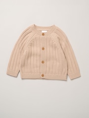 내추럴 - Rock-A-Bye Baby Boutique Chunky Knitted Embroidered Cardigan - 4의 이미지 3