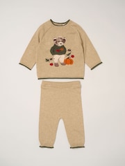 Hellbeige - Rock-A-Bye Baby Boutique True Knit Jumper and Leggings Set - Bild 2 von 4