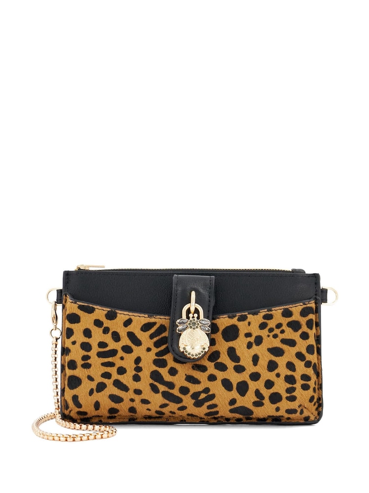 Dune London Animal Kerrie Slim Purse With Removable Card Holder - Image 1 of 4 Dune London Animal Kerrie Slim Purse With Removable Card Holder - Image 1 of 4