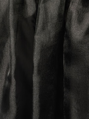 Adrianna Papell Black Organza Ankle Shirt Dress - Image 3 of 6