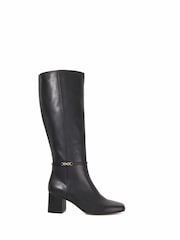 Dune London Black Wide Fit Sanna Knee High Boots - Image 2 of 6