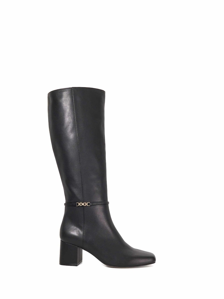 Dune London Black Wide Fit Sanna Knee High Boots - Image 2 of 6 Dune London Black Wide Fit Sanna Knee High Boots - Image 2 of 6