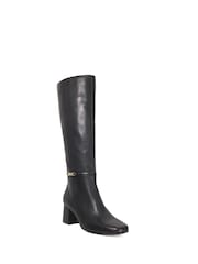 Dune London Black Wide Fit Sanna Knee High Boots - Image 3 of 6