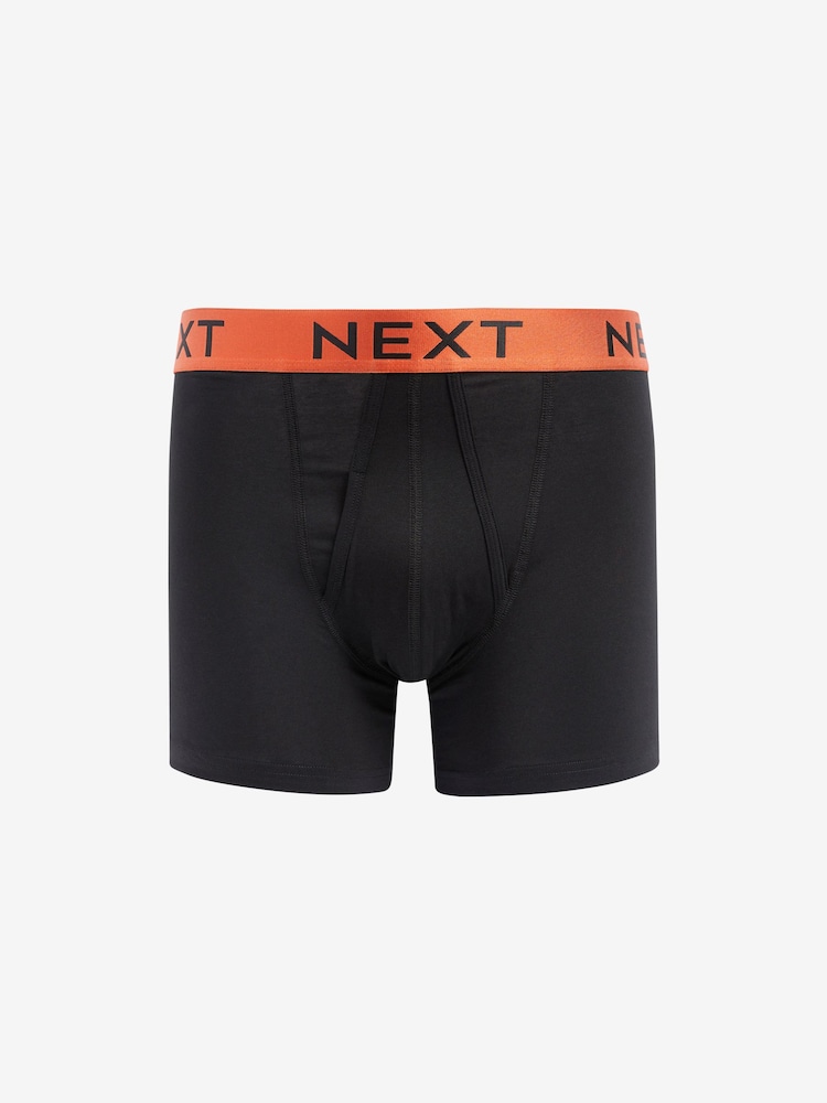 Black Bright Waistband 4 pack A-Front Boxers - Image 2 of 6