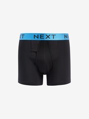 Black Bright Waistband 4 pack A-Front Boxers - Image 3 of 6