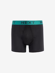 Black Bright Waistband 4 pack A-Front Boxers - Image 4 of 6