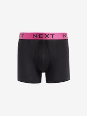 Black Bright Waistband 4 pack A-Front Boxers - Image 5 of 6