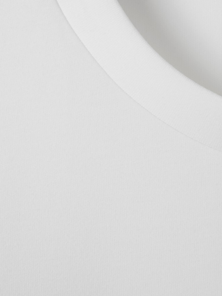 Reiss White Bradley Interlock Jersey Crew Neck T-Shirt - Image 7 of 7 Reiss White Bradley Interlock Jersey Crew Neck T-Shirt - Image 7 of 7