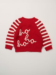 Червона смуга - Rock-A-Bye Baby Boutique Chunky Knitted Embroidered Cardigan - Image 1 of 4