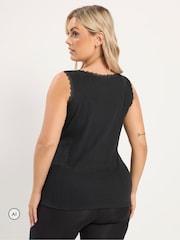 Yours Curve Black Thermal Pointelle Vest - Image 3 of 6
