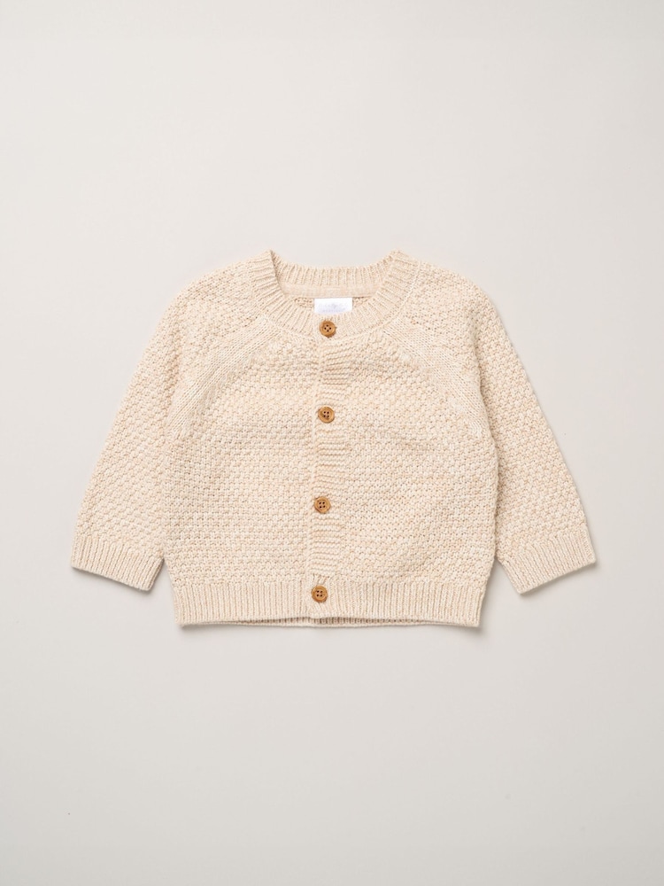 크림 - Rock-A-Bye Baby Boutique Chunky Knitted Embroidered Cardigan - 4의 이미지 2