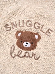 크림 - Rock-A-Bye Baby Boutique Chunky Knitted Embroidered Cardigan - 4의 이미지 4
