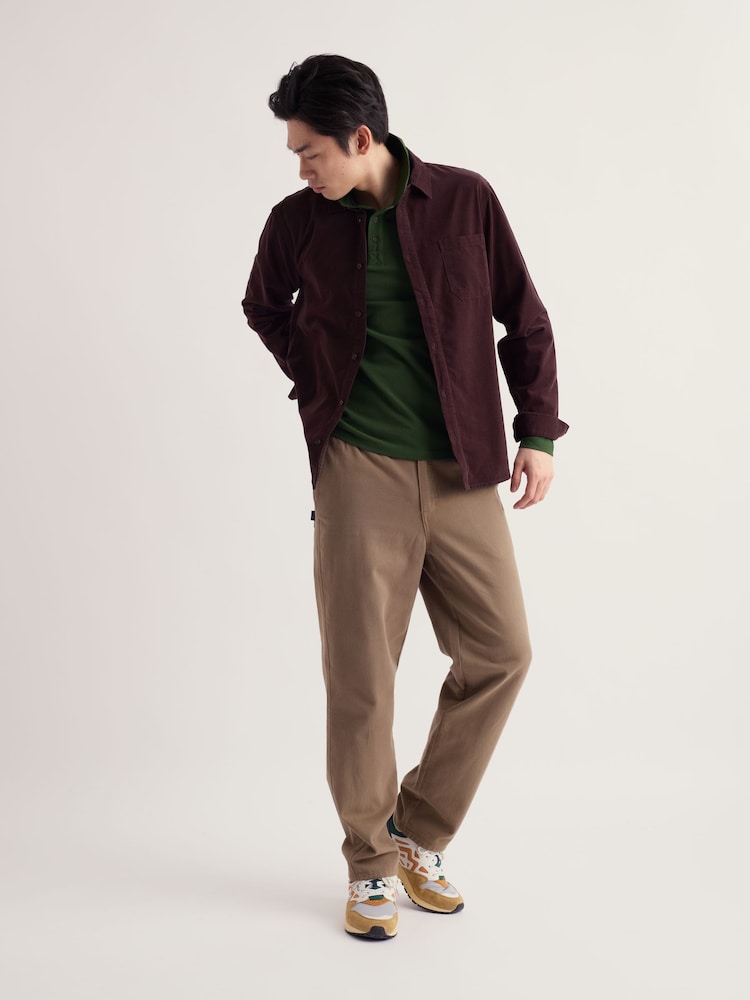 Seasalt Cornwall Green Balefire Long Sleeve Polo Shirt - Image 2 of 5