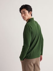 Seasalt Cornwall Green Balefire Long Sleeve Polo Shirt - Image 3 of 5