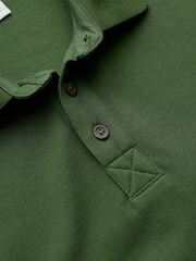 Seasalt Cornwall Green Balefire Long Sleeve Polo Shirt - Image 5 of 5