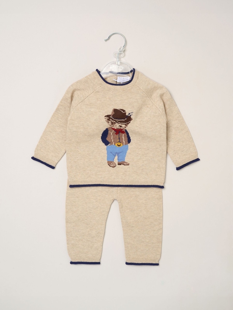 Beige - Rock-A-Bye Baby Boutique True Knit Jumper and Leggings Set - Bild 1 von 4 Beige - Rock-A-Bye Baby Boutique True Knit Jumper and Leggings Set - Bild 1 von 4