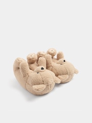 Yours Curve Brown Teddy Bear Slippers - Image 3 of 5