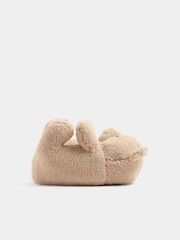 Yours Curve Brown Teddy Bear Slippers - Image 4 of 5