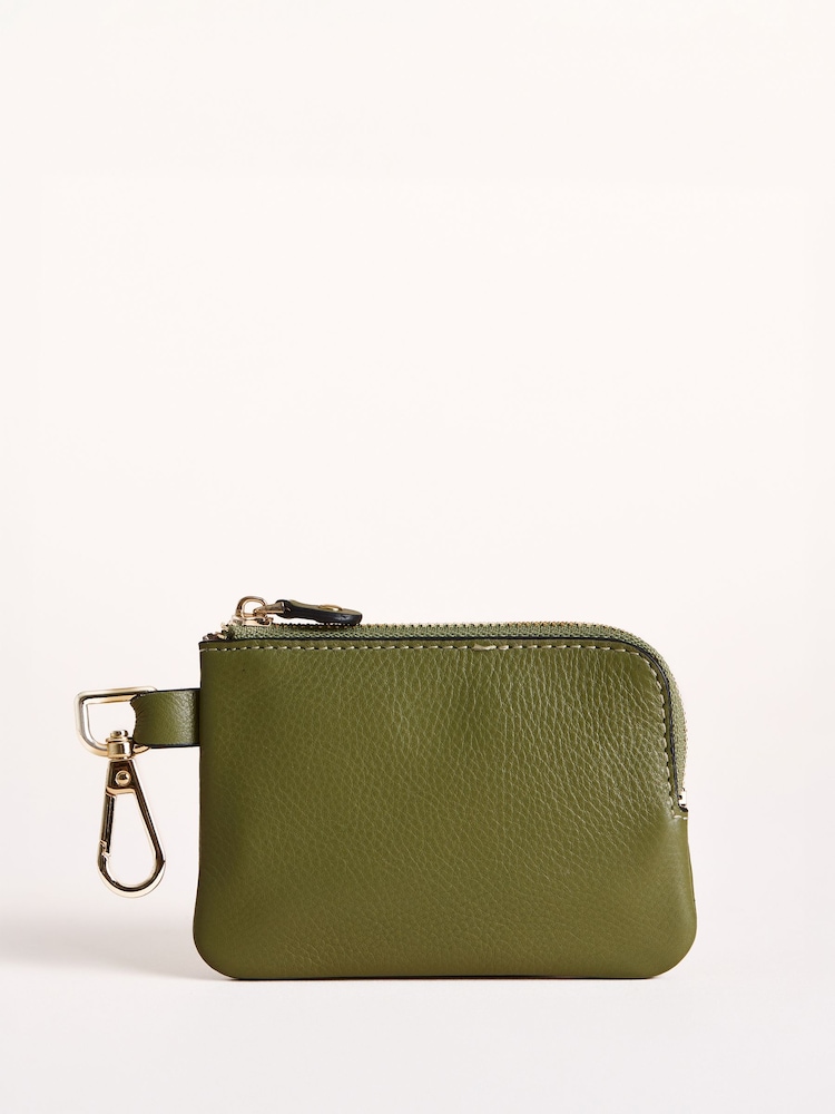 Lakeland Leather Green Coin Keyring Purse - Image 2 of 4