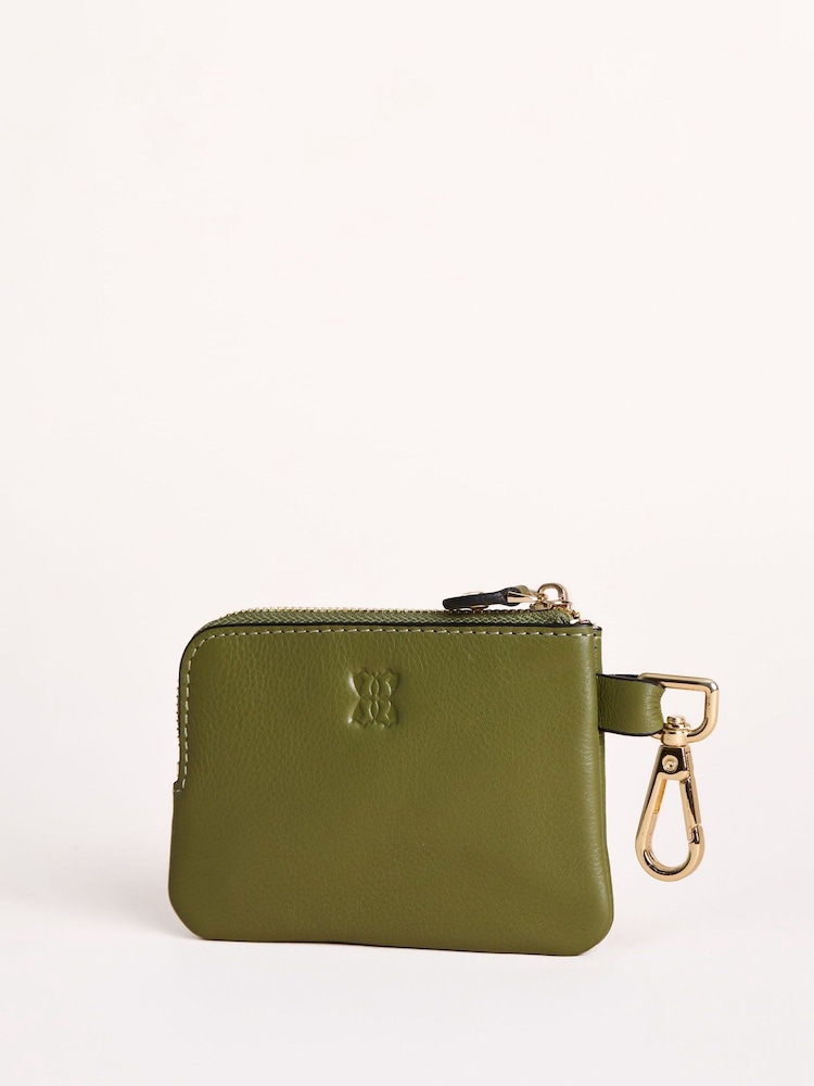 Lakeland Leather Green Coin Keyring Purse - Image 4 of 4