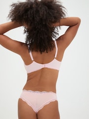 Boux Avenue Pink Lydia Cotton Plunge T-Shirt Bra - Image 2 of 6