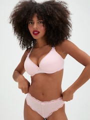 Boux Avenue Pink Lydia Cotton Plunge T-Shirt Bra - Image 6 of 6