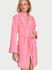 Victoria's Secret Sexy Little Pink Fluffy Short Dressing Gown - Image 1 of 2