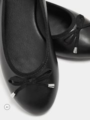 Yours Curve Black Extra Wide Fit Faux Leather Ballet Flats - Image 5 of 5