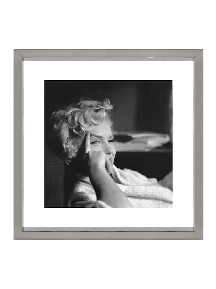 Brookpace Lascelles Black/White Marilyn Monroe Photograph In Aluminium Frame - Image 2 of 4 Brookpace Lascelles Black/White Marilyn Monroe Photograph In Aluminium Frame - Image 2 of 4