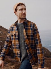 Seasalt Cornwall Blue Balnoon Check Overshirt - Image 1 of 7