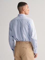 GANT Sky Blue Regular Fit Classic Oxford Logo 100% Cotton Shirt - Image 3 of 7