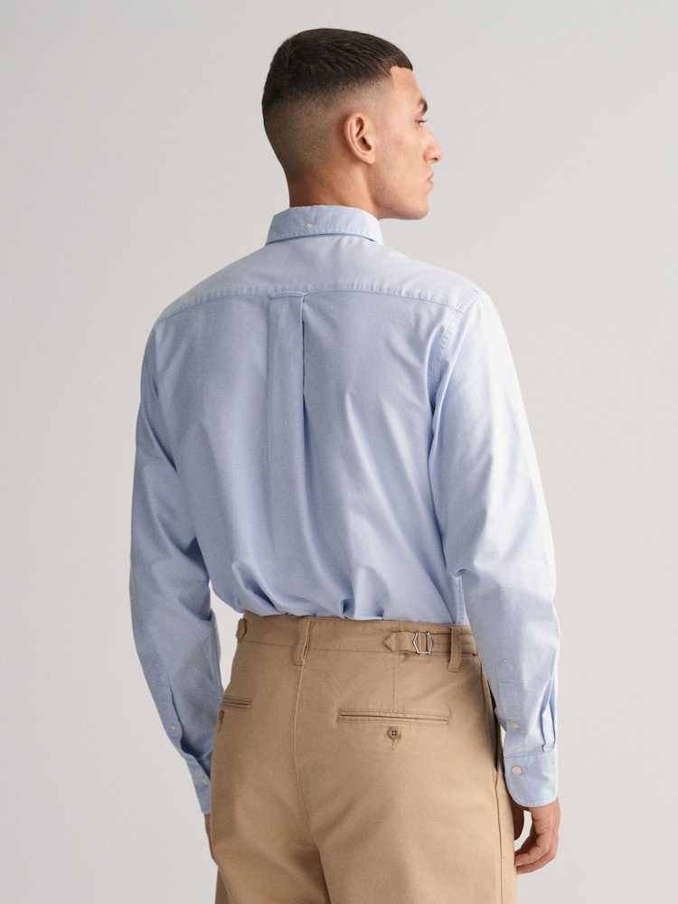 Albastru nuanță cer - GANT Croială clasică Classic Oxford Logo 100% Cotton Cămăși - Image 3 of 7