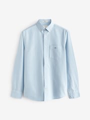 GANT Sky Blue Regular Fit Classic Oxford Logo 100% Cotton Shirt - Image 7 of 7
