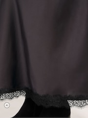 Yours Curve Satin Lace Hem Maxi Skirt - Slika 4 od 6
