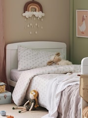 CuddleCo White Juliet Cot Bed with Mother and Baby Rose Gold Sprung Mattress - Image 3 of 7