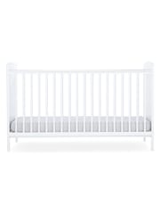 CuddleCo White Juliet Cot Bed with Mother and Baby Rose Gold Sprung Mattress - Image 4 of 7