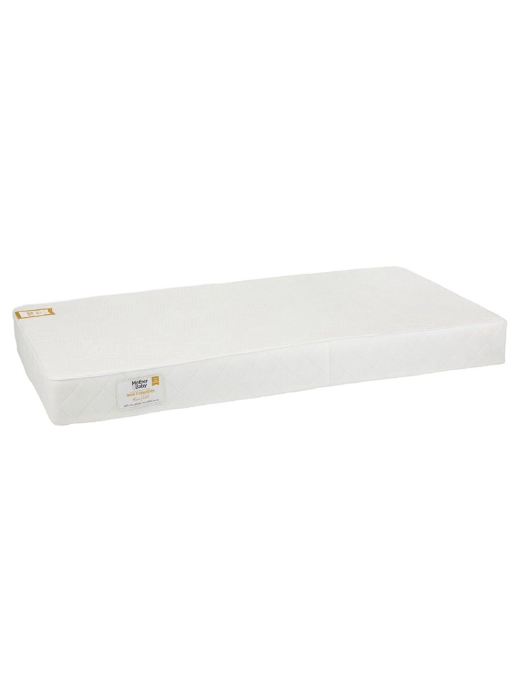CuddleCo White Juliet Cot Bed with Mother and Baby Rose Gold Sprung Mattress - Image 7 of 7