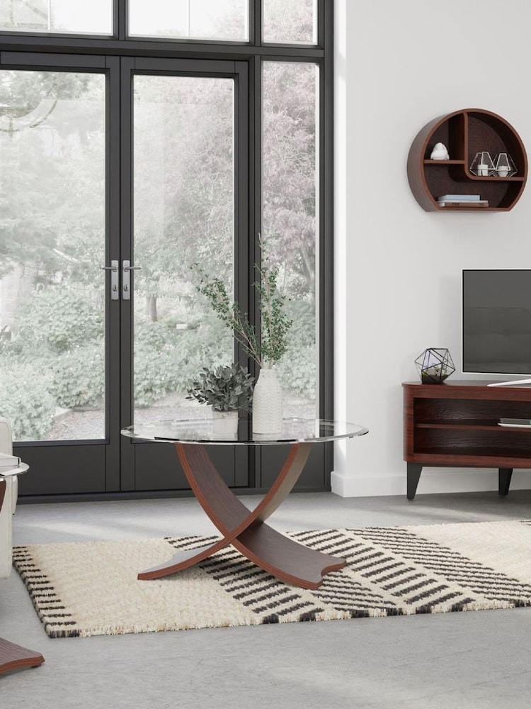 Jual Walnut Siena Round Coffee Table - Image 2 of 6