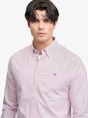 Superdry Light Pink Preppy Oxford Long Sleeve Shirt - Image 4 of 7