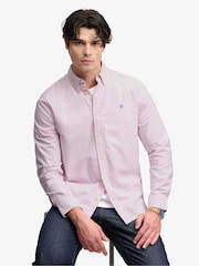 Superdry Light Pink Preppy Oxford Long Sleeve Shirt - Image 5 of 7