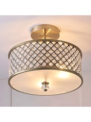 Gallery Home Brass Yoko Flush Ceiling Light - Image 2 of 9