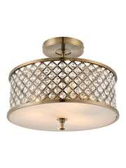 Gallery Home Brass Yoko Flush Ceiling Light - Image 3 of 9