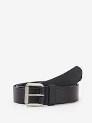 Barbour® Black Matt Leather Belt - Image 1 of 3