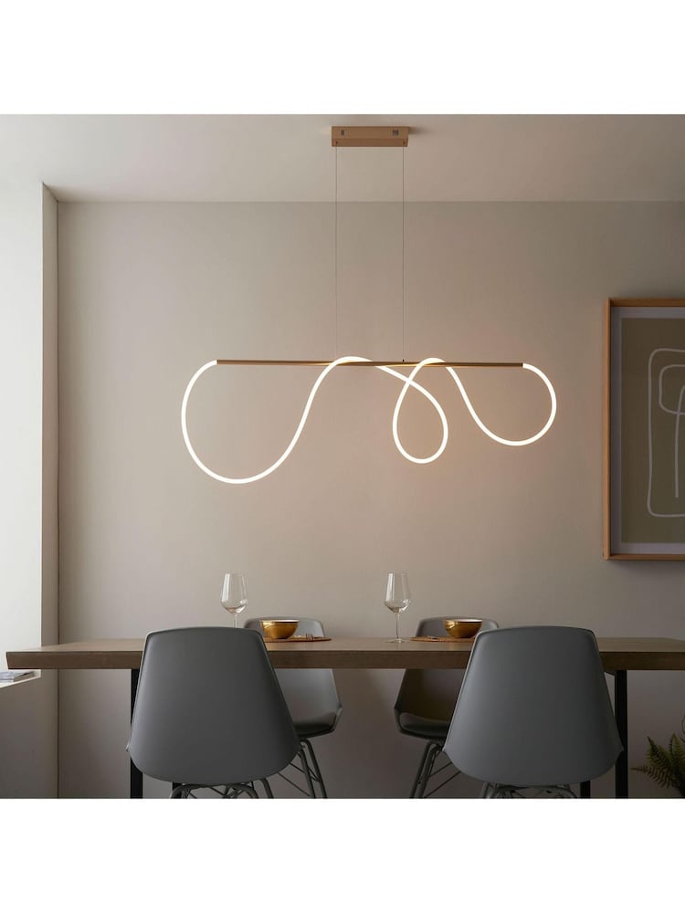 Gallery Home Gold Saint Flexible LED Pendant Ceiling Light - Image 1 of 8