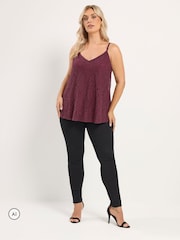 Yours Curve Red Lace Cami Vest Top - Image 2 of 6