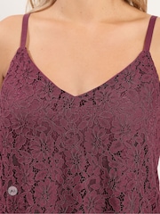 Yours Curve Red Lace Cami Vest Top - Image 4 of 6