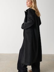 Pretty Lavish Black Ezra Boxy Collared Coat - Image 3 of 3